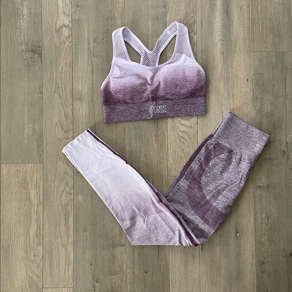 PINK Victoria's Secret Pants - Flattering Lilac Victorias Secret PINK Workout Set NWT